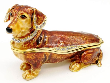 Шкатулка Фаберже такса 8х6 см. арт. 4368722 