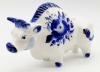 Бычок в стиле гжель золото 11х7 см. арт. 822479
