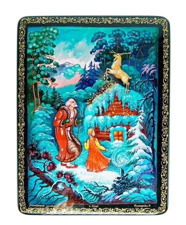 Шкатулка лаковая миниатюра 