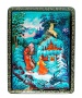 Шкатулка лаковая миниатюра "Серебряное копытце" 13х17 см. арт. 442122