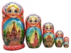 Матрешка Москва 5 мест 14 см. арт. 693227