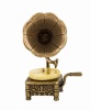 Патефон из латуни с янтарем 40х54 мм. арт. 544