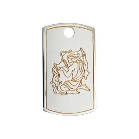картинка Серебряная Подвеска-жетон "Водолей" Арт: 10040479В11 