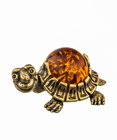 Фигурка из латуни Черепаха маленькая 30х16 мм. арт. 135