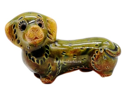 Такса Петровская игрушка 7х5 см. арт. 5687651  Такса Петровская игрушка 7х5 см. арт. 5687651