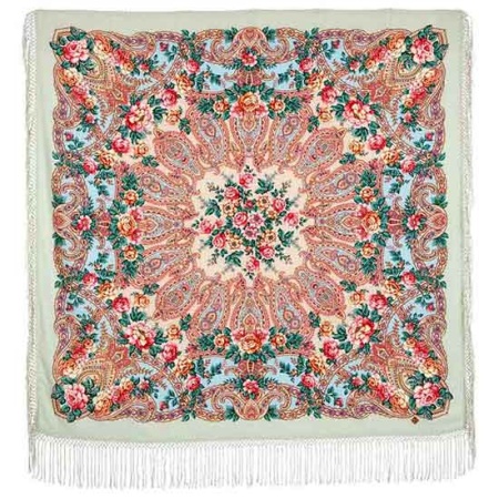 Павлопосадский платок "Река любви" 135х135см 135 1773-1 