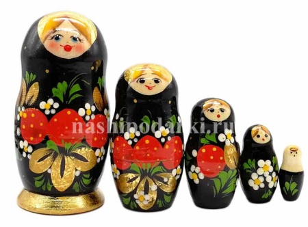 Матрешка "Клубничка" 12 см. 5 мест арт. 45745221