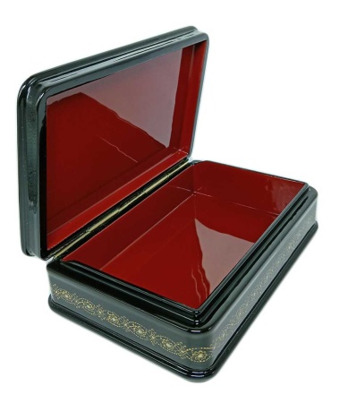 Шкатулка лаковая "Заморские гости" 10х16 см. арт. 856333