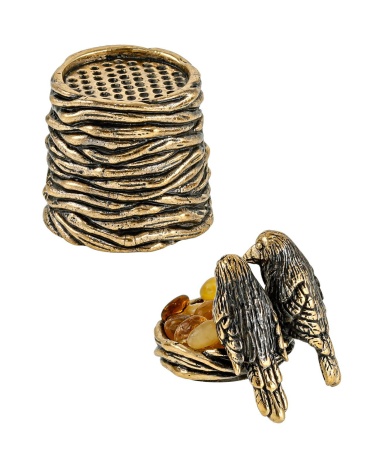 Наперсток Птички на гнезде 15х40 мм. арт. 3031