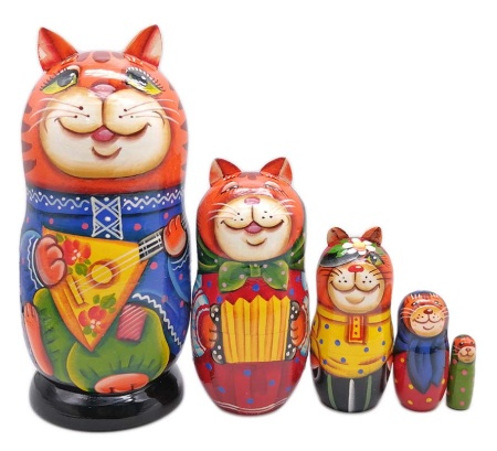 Матрешка Матрешка сказка "Кот баюн" 16 см. 5 мест арт. 546533 русских сувениров  Матрешка Матрешка сказка "Кот баюн" 16 см. 5 мест арт. 546533 русских сувениров