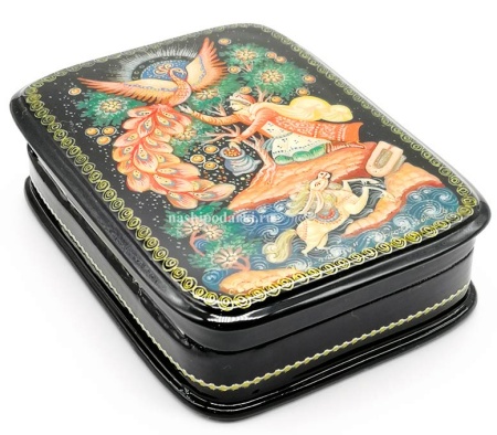 Шкатулка Палех "Жар-птица 10х8 см. арт. 5674224 