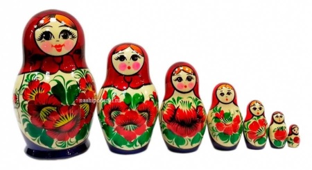 Матрешка Вятская сувенирная 7 мест 14см арт. 49871