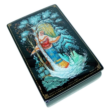 Шкатулка лаковая миниатюра "Снегурочка" 10х15 см. арт. 76553223