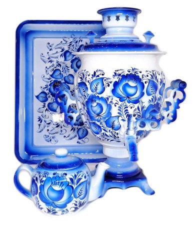 Самовар электрический набор 3 литра "Гжель" арт. 455736226 