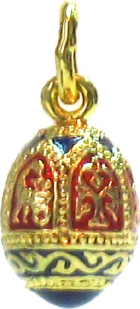 Кулон малый "Медальон" красно-синий арт. 1207024003