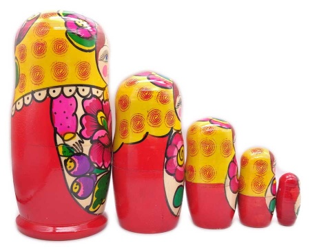 Матрешка Полхов 16 см. 5 мест арт. 7564214