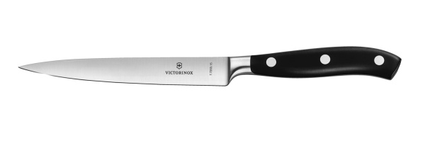 Набор из 6 кованых кухонных предметов: 5 ножей и ножницы, в подставке из бука VICTORINOX 7.7243.6 