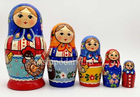 Матрёшка Сергиево-посадская 5 мест 15см арт. 76432