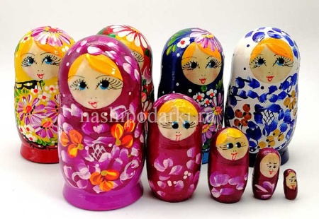 Матрешка недорогая 5 мест 10см арт. 56338