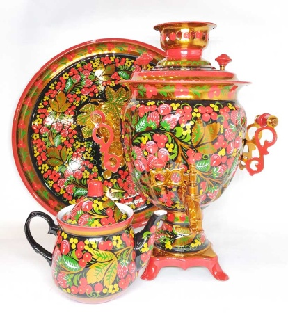 Самовар набор Хохлома 3 литра желудь арт. 994322 