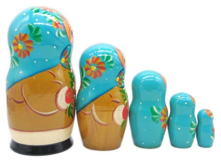 Матрешка в шубке 12 см. 5  мест арт. 867333