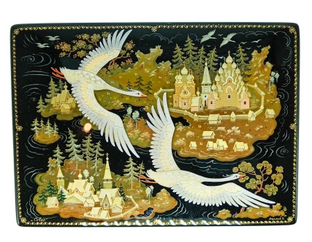 Шкатулка лаковая "Север" 18х13 см арт 8736799