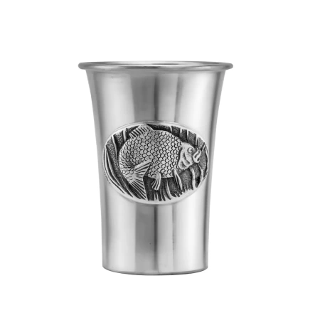 Стопка "Лещ" посеребренная с чернением Артикул: КМ156СТ06 