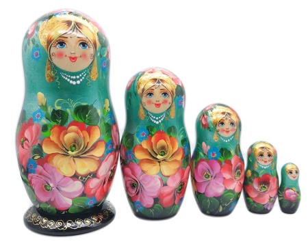 Матрешка Тверская "Изумрудная" 16 см. арт. 786332