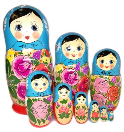 картинка Матрешка большая 10 мест 27 см. арт. 98755 матрешки картинка Матрешка большая 10 мест 27 см. арт. 98755 матрешки