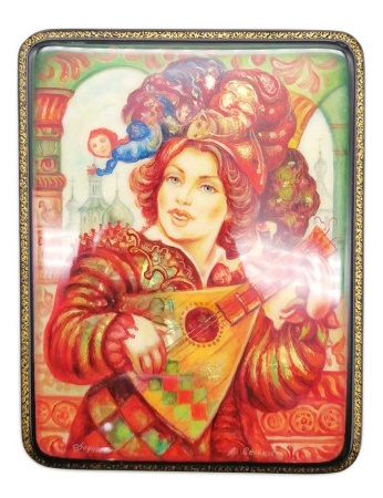 Шкатулка авторская "Скоморох" 13х10 см. арт. 732229