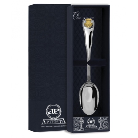 Ложка чайная "Визит" с позолотой  Артикул: 263ЛЖ03802 магазин 