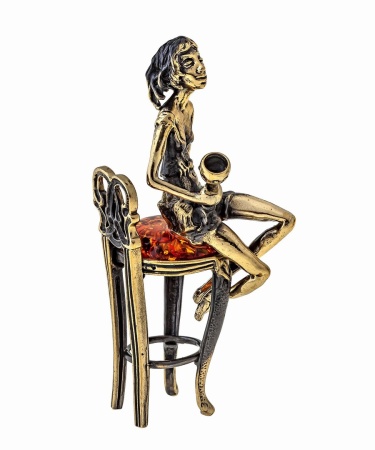 Фигурка из латуни Девушка Тоска 50х100 мм. арт. 1359