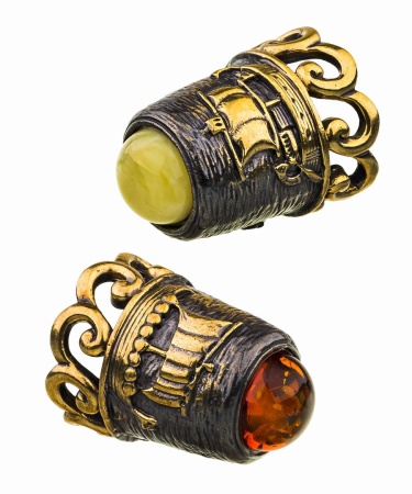 Напёрсток Галера с кабашоном 20х30 мм. арт. 760 Напёрсток Галера с кабашоном 20х30 мм. арт. 760