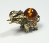 Фигурка из латуни с янтарем Слон со стразами арт. 537