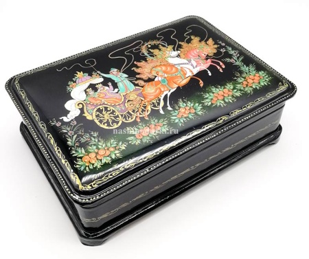 Шкатулка палех тройка 17х12 см. арт. 98752 