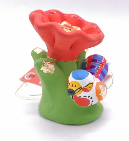 Дымковская игрушка уточка у цветка 6см. арт. 862229