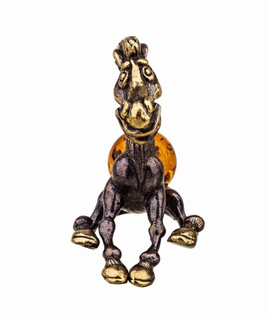 Фигурка из латуни Лошадь Юлий 50х40 мм. арт. 406 Фигурка из латуни Лошадь Юлий 50х40 мм. арт. 406