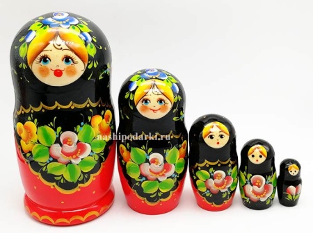 Матрешка цветы 5 мест 17см арт. 986127613