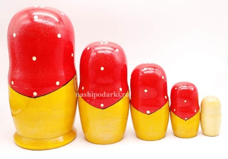 Матрешка цветы 5 мест 17см арт. 98612765