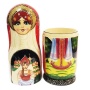 Красивая матрешка-Футляр под бутылку 0,5 л. "Хлеб да соль" 38см арт. 1118340
