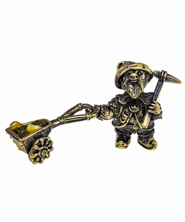 Гном с тележкой без подставки 60х40 мм. арт. 1035.1