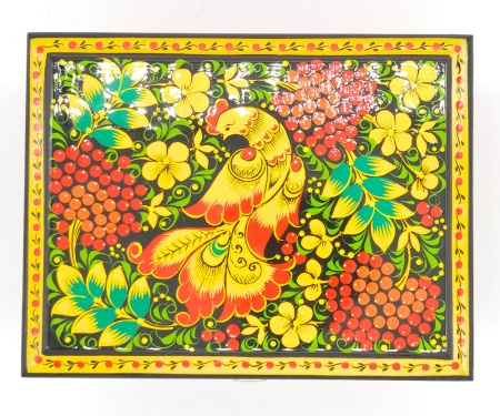 Шкатулка для украшений "Комодик" хохлома 17х13х11 см. арт. 847522