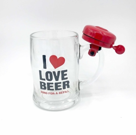 Кружка с звонком "Love BEER" Артикул: 9659 