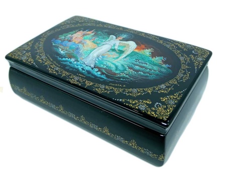 Шкатулка лаковая "Царевна"  14х10 см. арт. 8987533