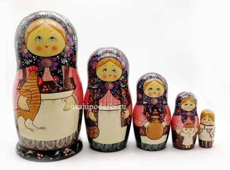 Матрешка Сергиево-посадская 5 мест 18см арт. 97630