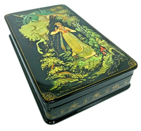 Шкатулка лаковая "Василиса Прекрасная" 12х20 см. арт. 8753322