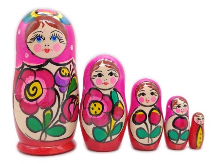 Матрешка полховская 18 см. 5 мест арт. 7664211