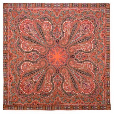 Павлопосадский платок "Восточное путешествие", 1566-5 146х146 см 