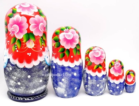 Матрешка "Тройка" 18 см. 5 мест. арт. 88888