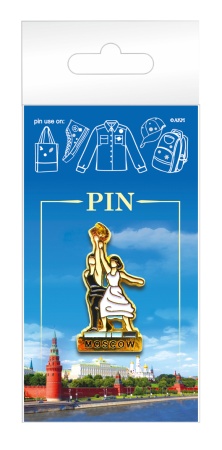 Значок сувенирный с Москвой